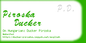piroska ducker business card